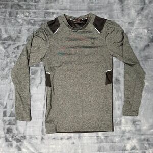 Spyder Active ProWeb Mens Long Sleeve Performance Shirt Grey Black Reflective M